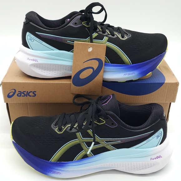 Asics Shoes - ASICS Women's Black/Glow Yellow GEL-KAYANO 30 Running Shoes Size US 8.5